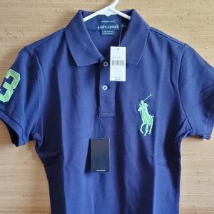 RL “Skinny fit” BIG PONY Mesh ladies shirt